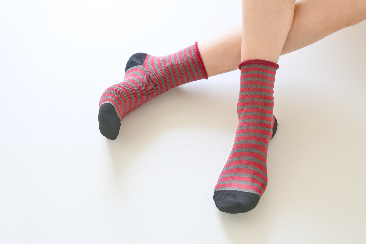 Mulberry Silk Stripe Socks
