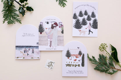 'Christmas Allotment' Gardener Chicken Christmas Card