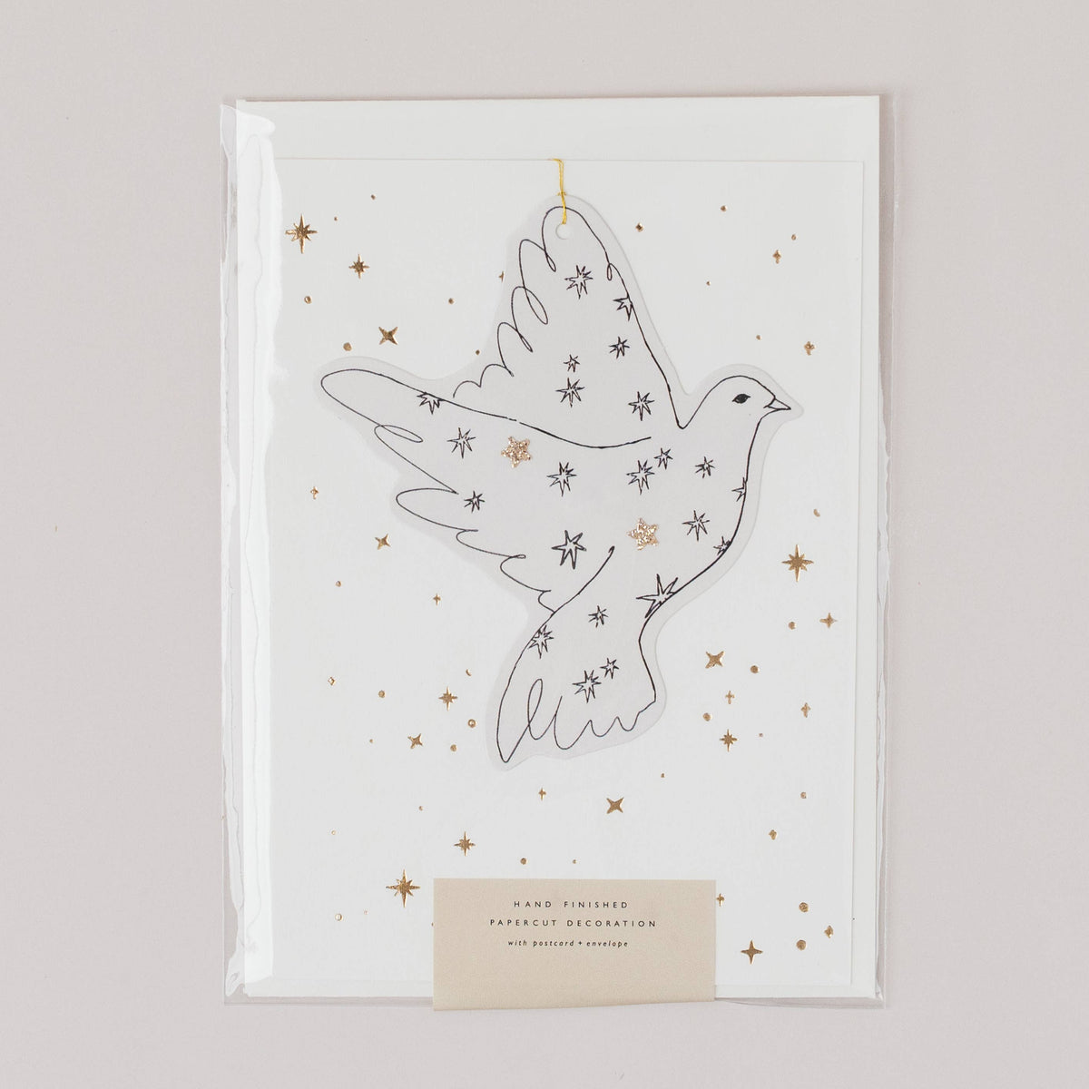 Dove Paper Cut Decoration Christmas Card