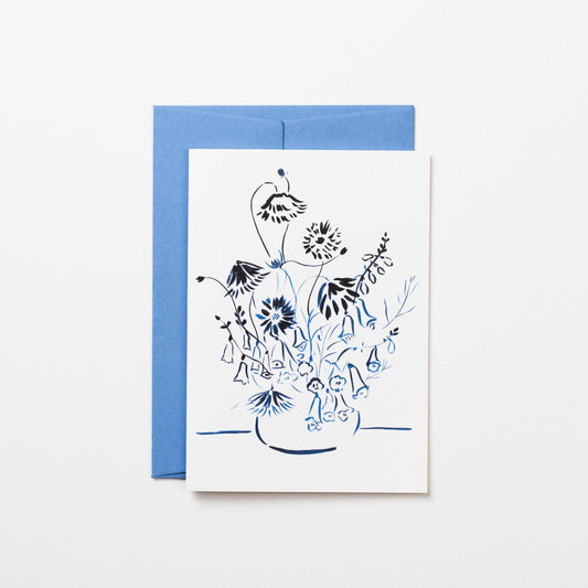 Frilly Vase Greetings Card