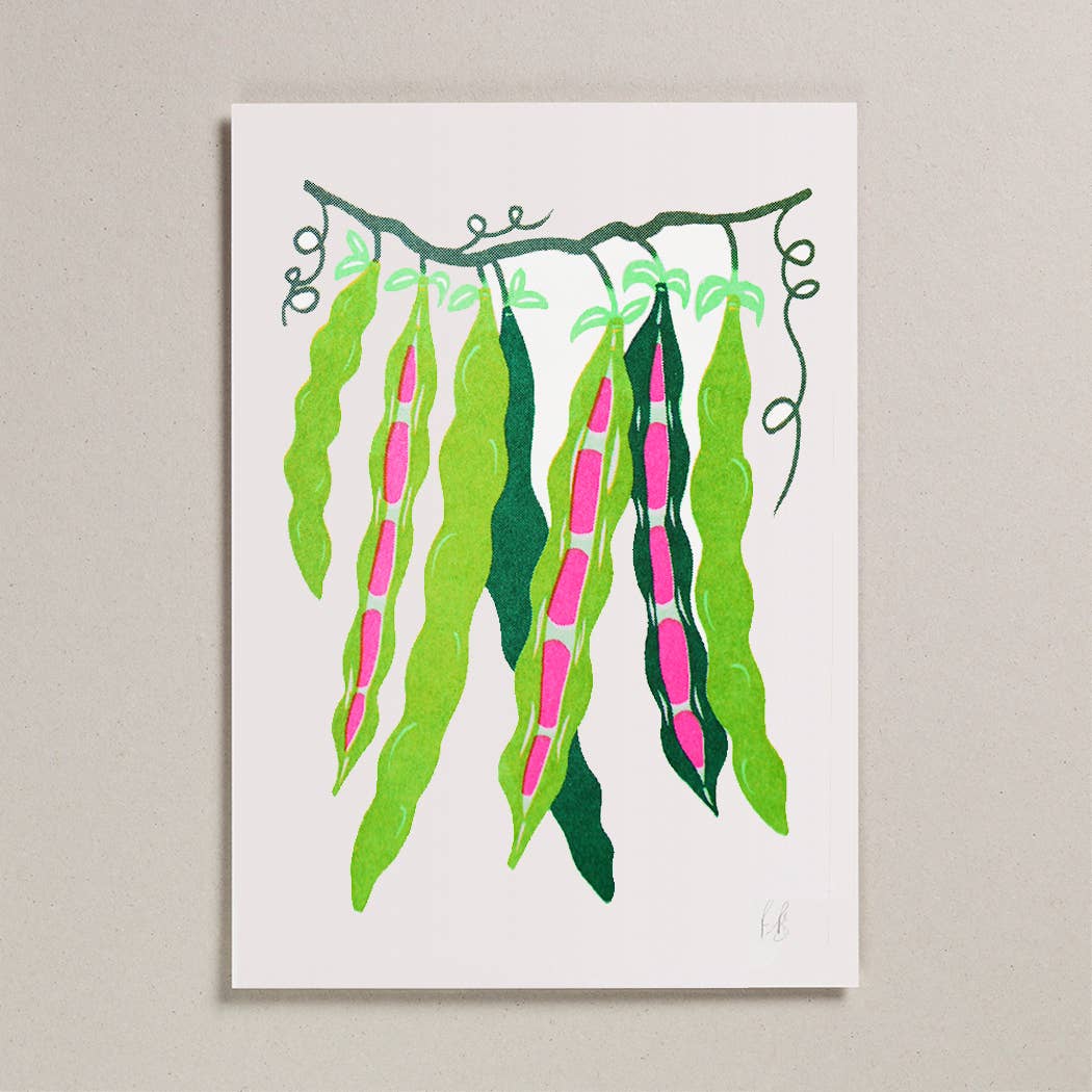 Risograph A4 Print - Beans
