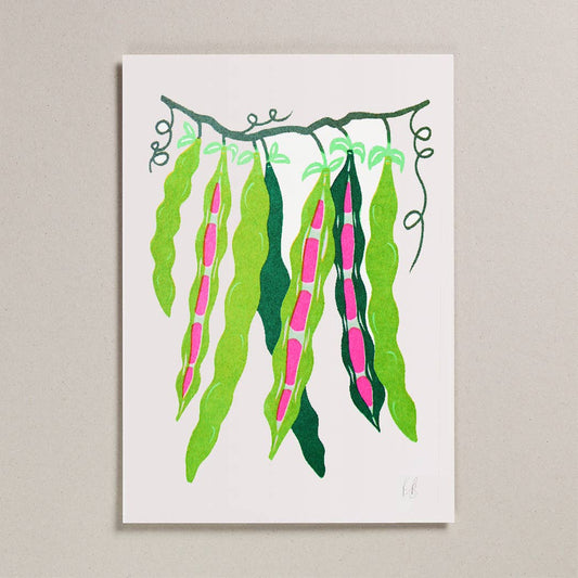 Risograph A4 Print - Beans