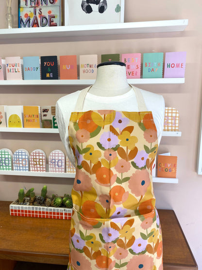 Blooming Floral Print Adult Apron