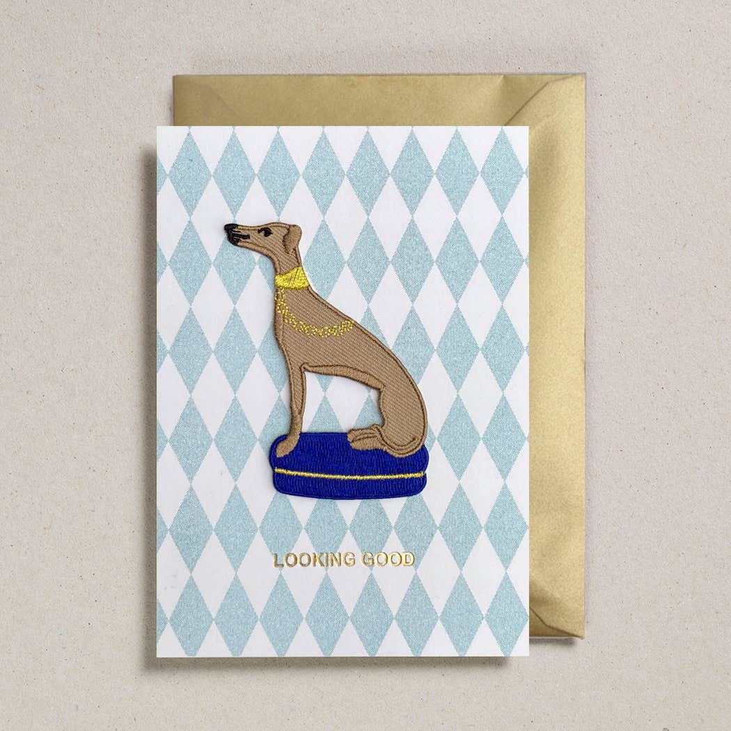Whippet Dog Patch Card