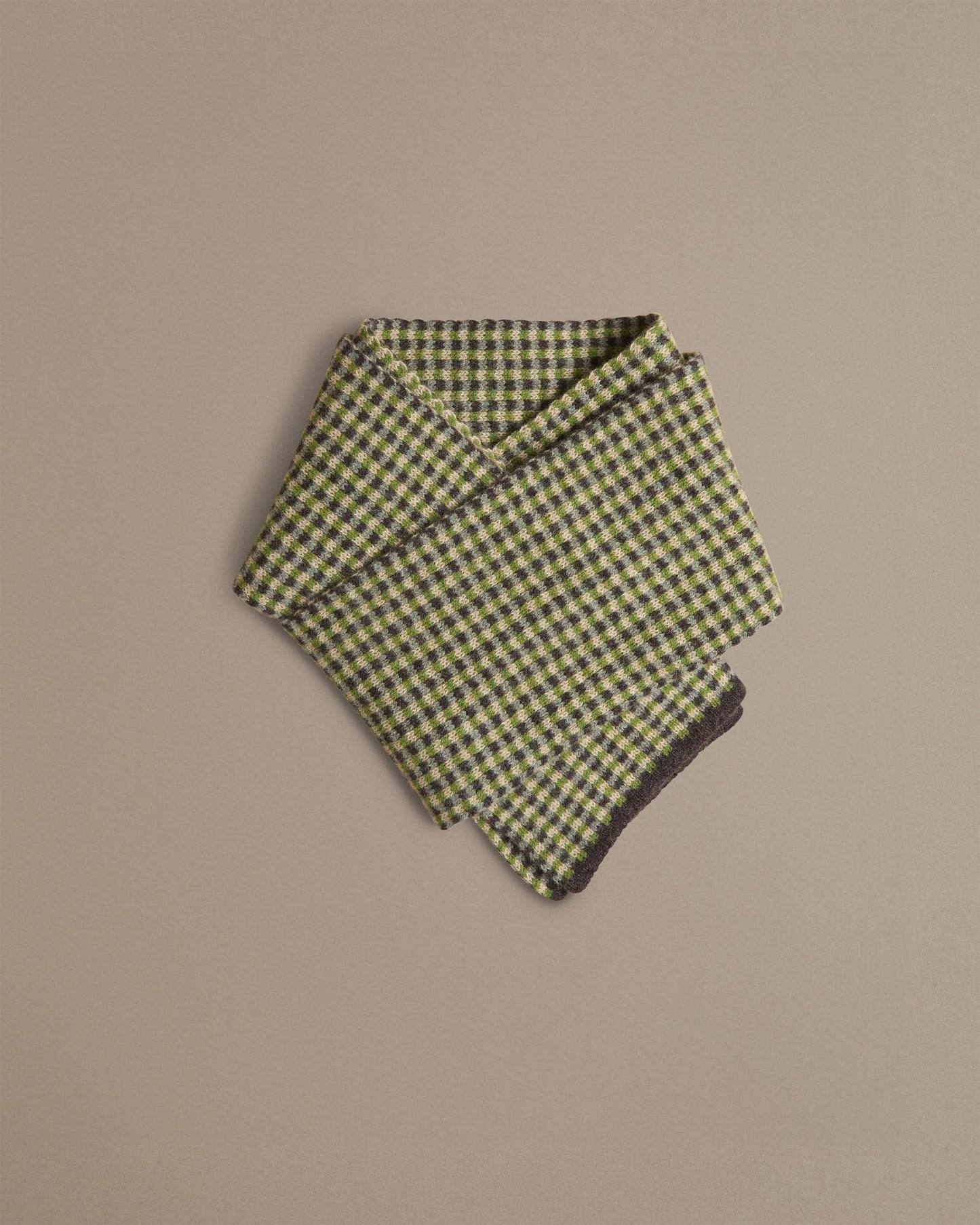 Small Check Scarf | Green