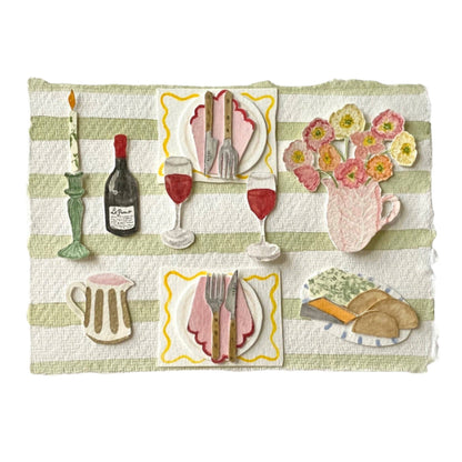 Fine Dining, Greetings Card