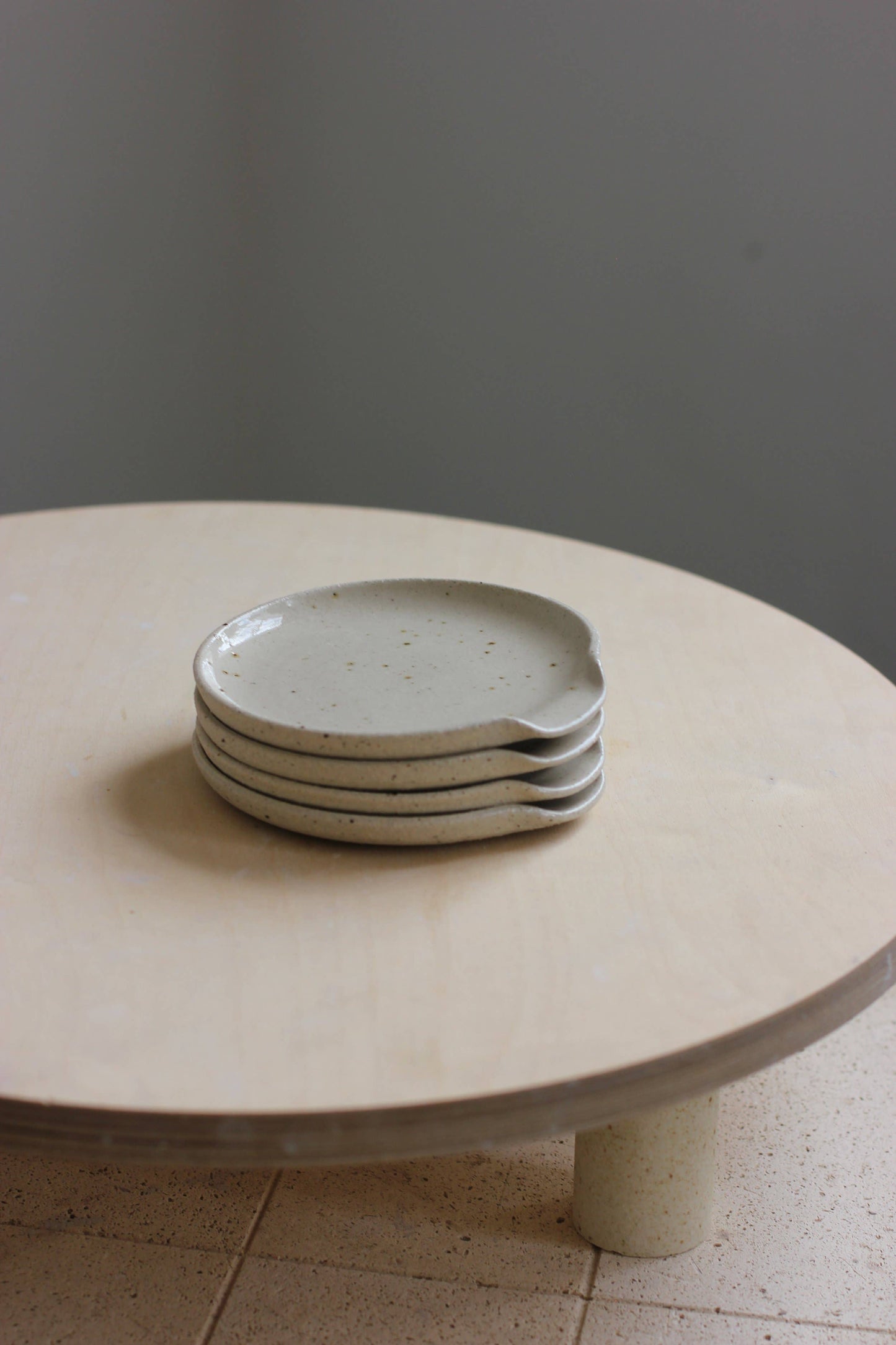 Speckled Stoneware Ceramic Spoon Rest