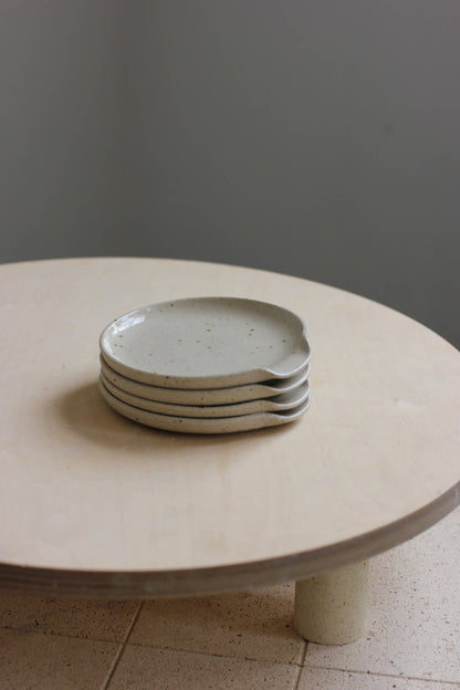 Speckled Stoneware Ceramic Spoon Rest