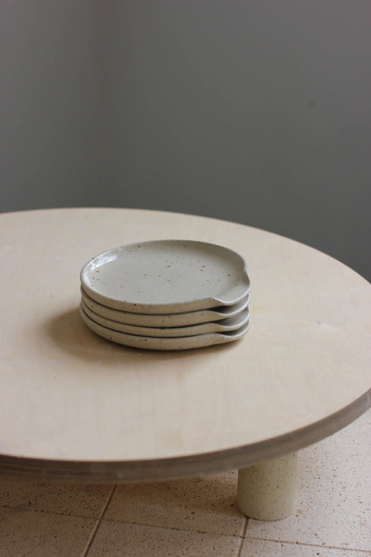 Speckled Stoneware Ceramic Spoon Rest
