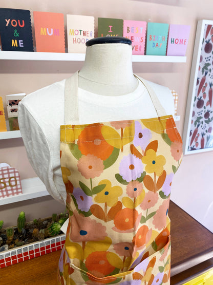 Blooming Floral Print Adult Apron