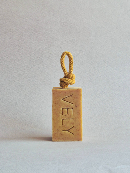Natural Handmade Soap On A Rope - Orange Kiss