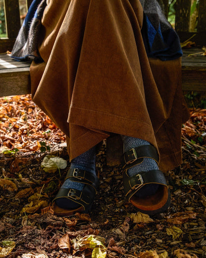 Mens Fine Merino Wool Socks | Denim Blue