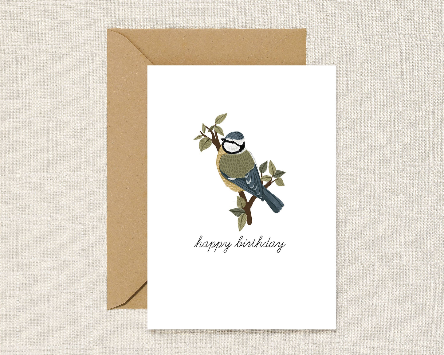 Blue Tit Birthday Card
