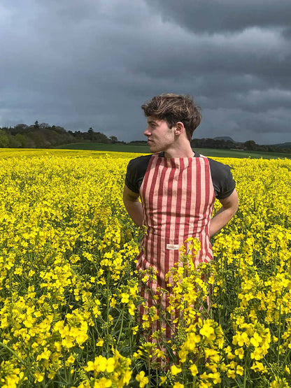 Jaipur Stripe Apron - Pomegranate