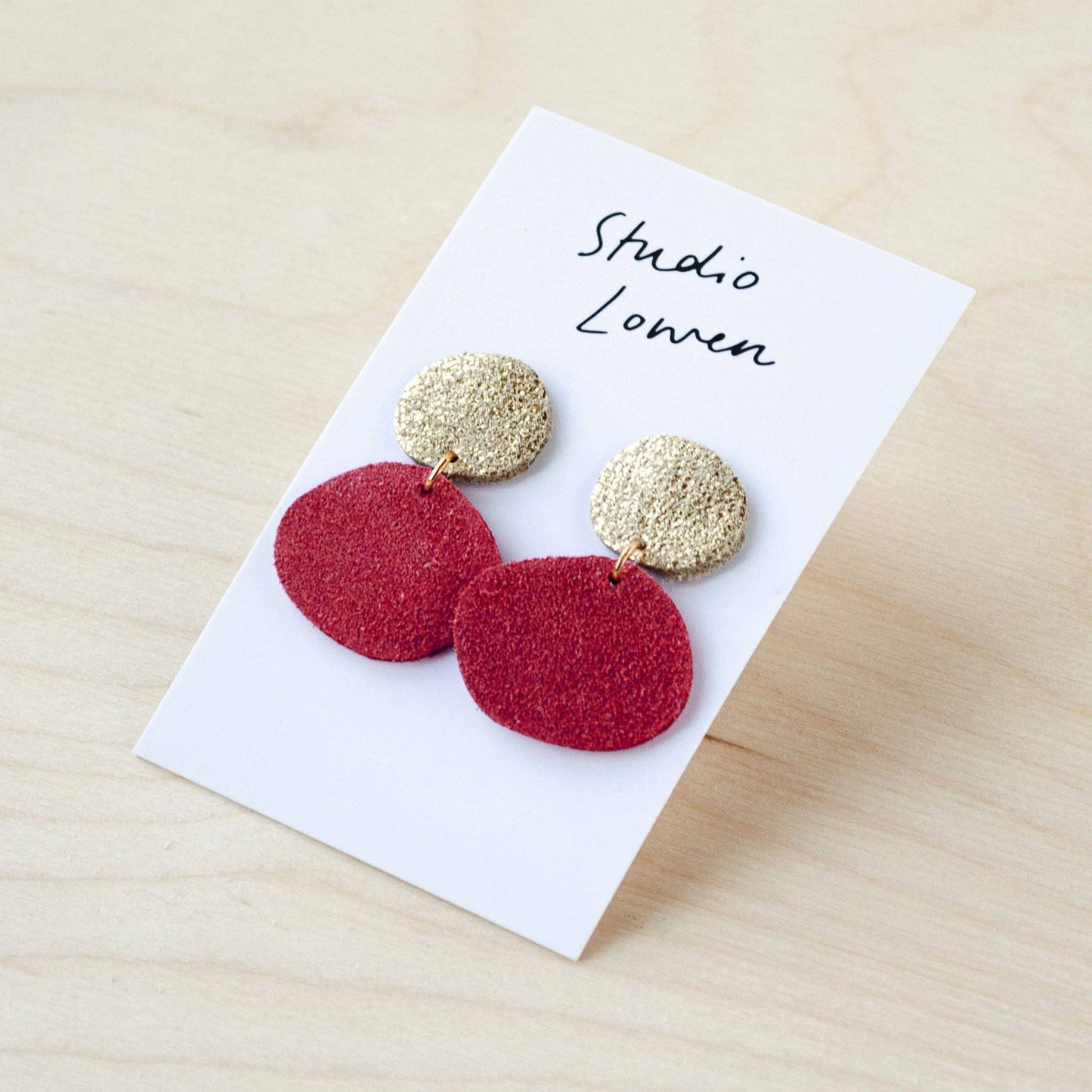 Bili Pop Earrings Suede
