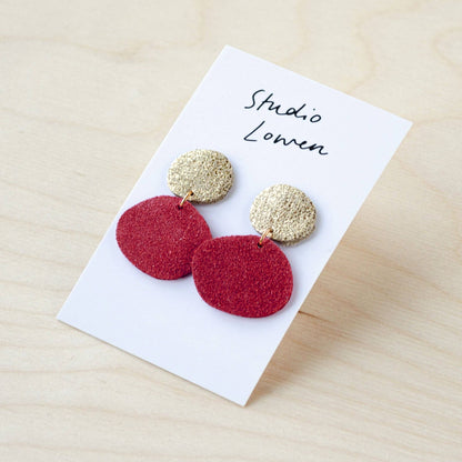 Bili Pop Earrings Suede