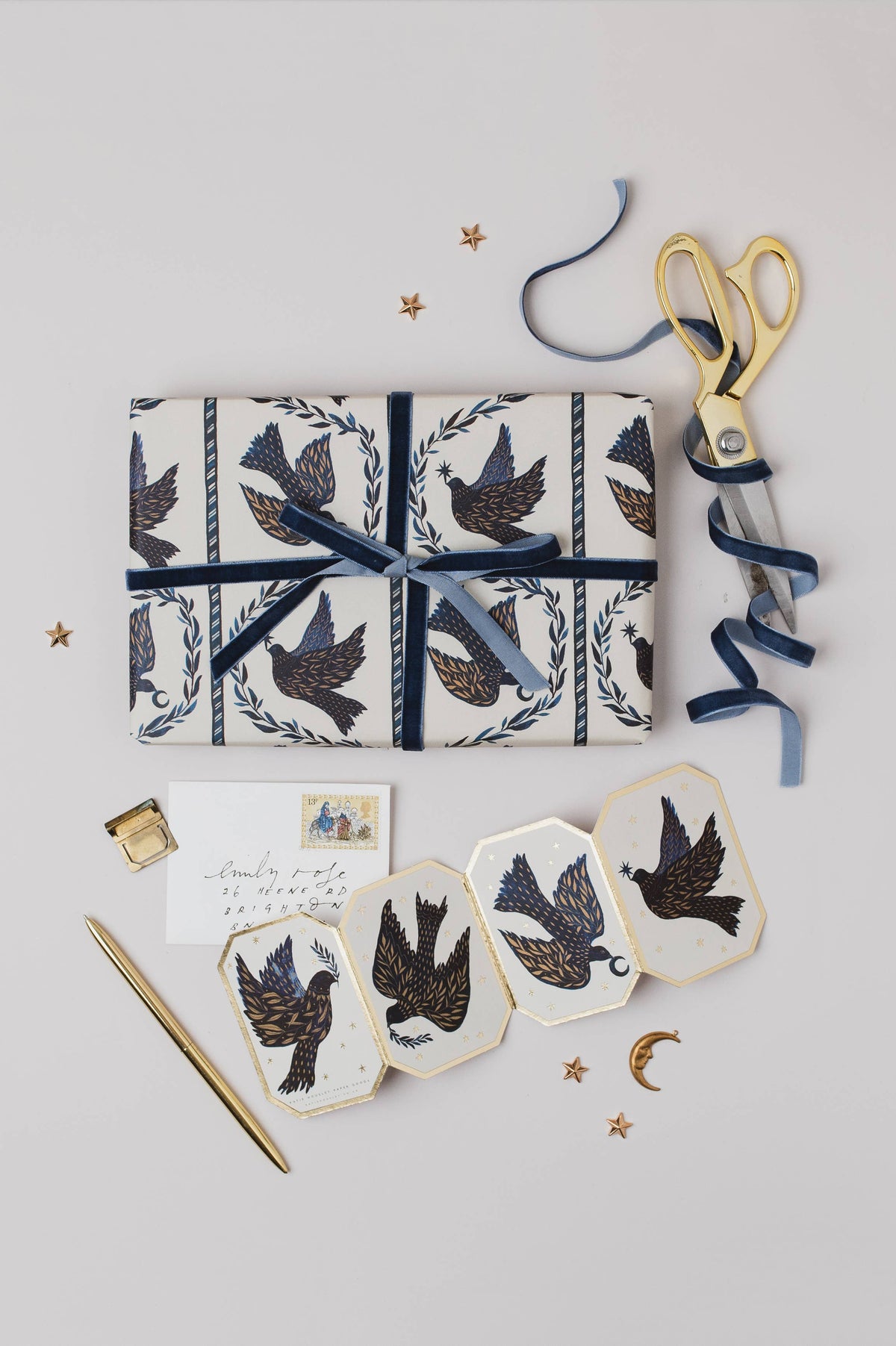 Dove Concertina Mini Card