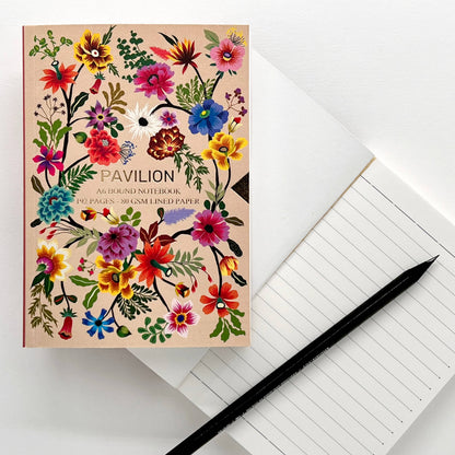 Tree of Life A6 Buckram Embossed Foiled Floral Notebook