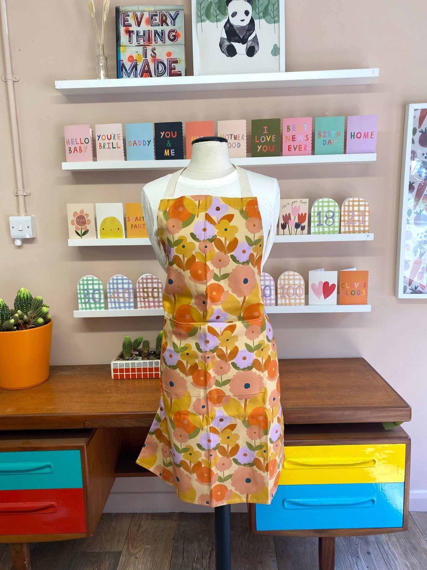 Blooming Floral Print Adult Apron