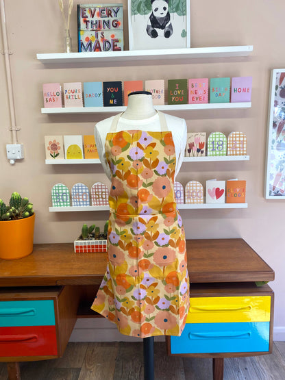Blooming Floral Print Adult Apron
