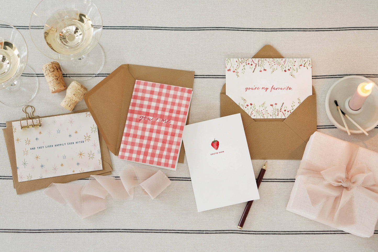 You + Me Greetings Card