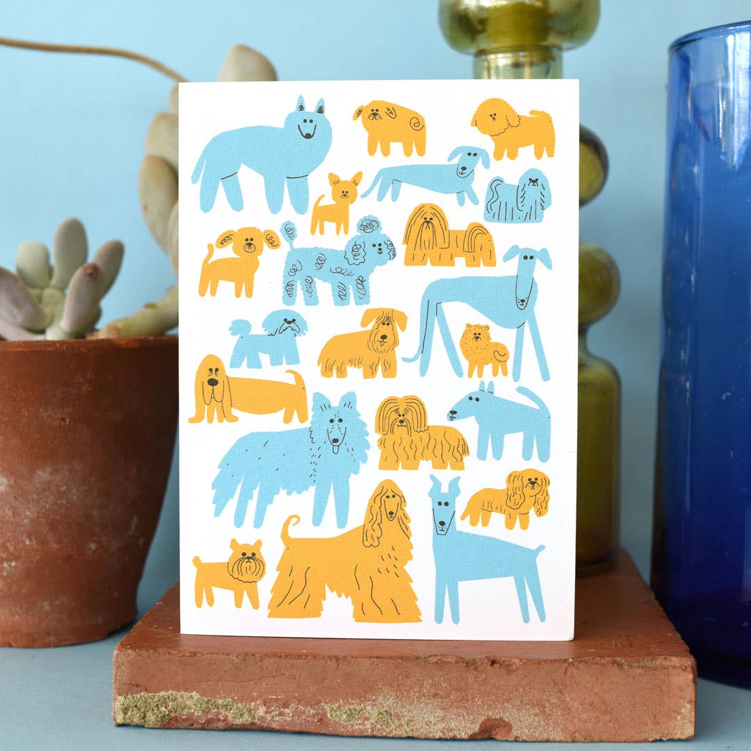 Woof Dogs Greetings Card