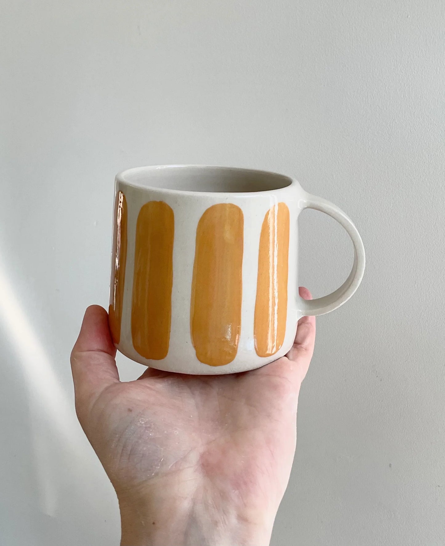 Egg Yellow Stripe Mug