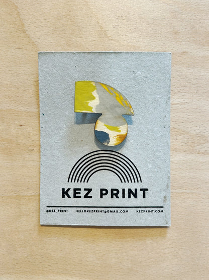 Plywood Brooch