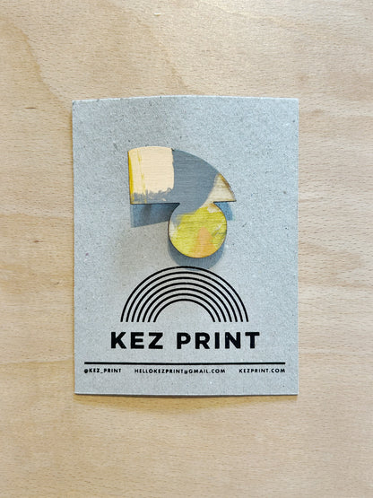 Plywood Brooch