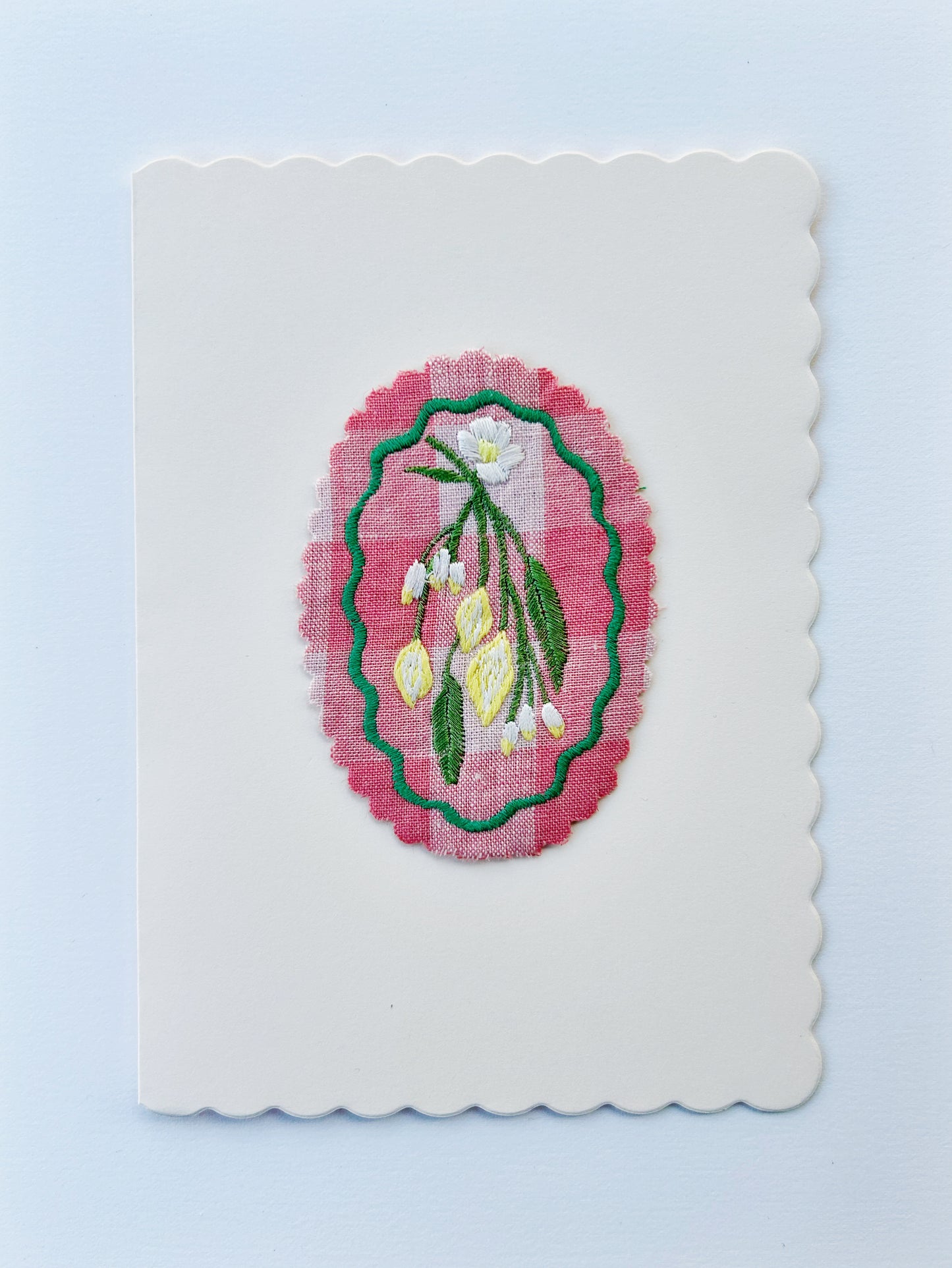 Lemons Embroidered Card