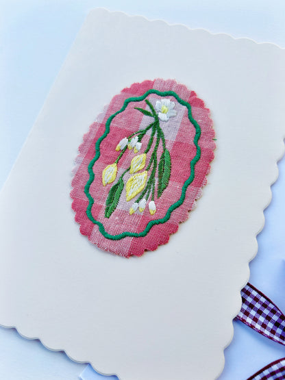 Lemons Embroidered Card