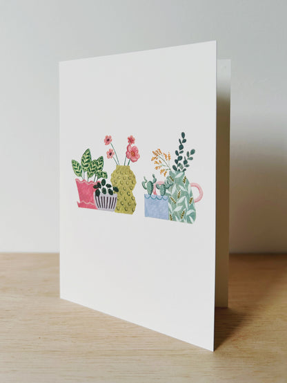 Plants in Pink Card