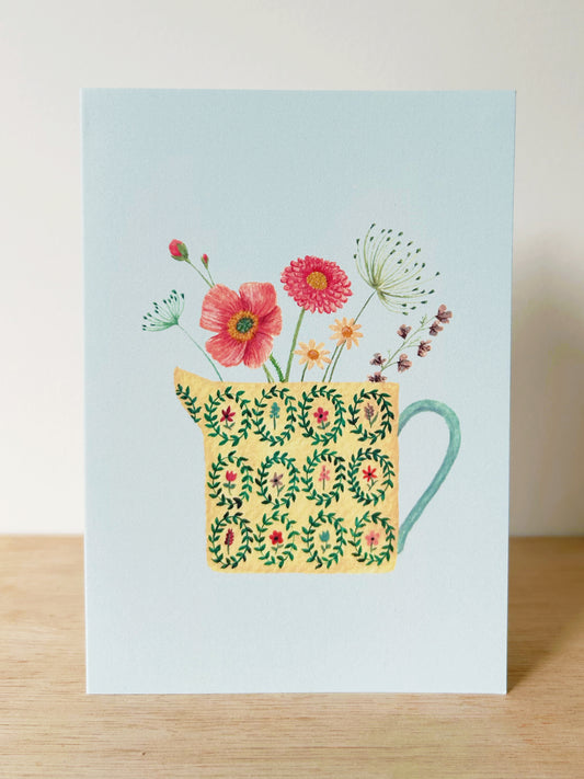 Floral Jug Card
