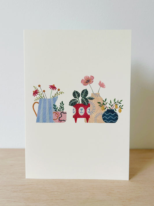 Plants in Blue Card