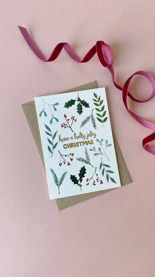 'Holly Jolly' Christmas Card