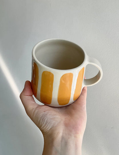 Egg Yellow Stripe Mug