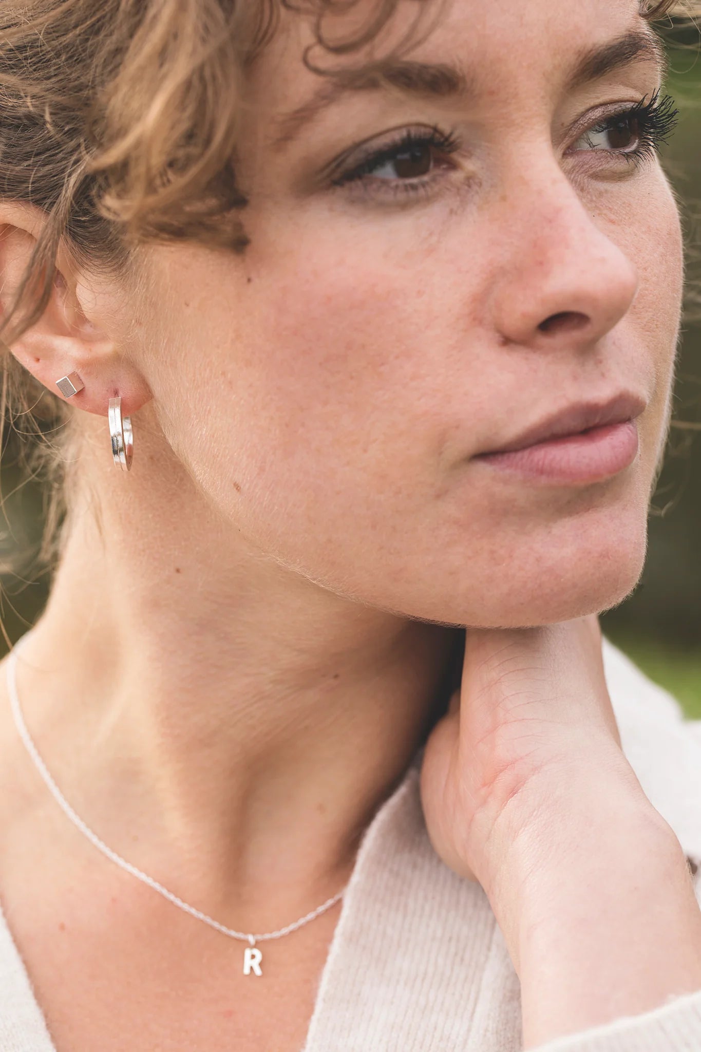 Sterling Silver Square Wire Hoop Earrings