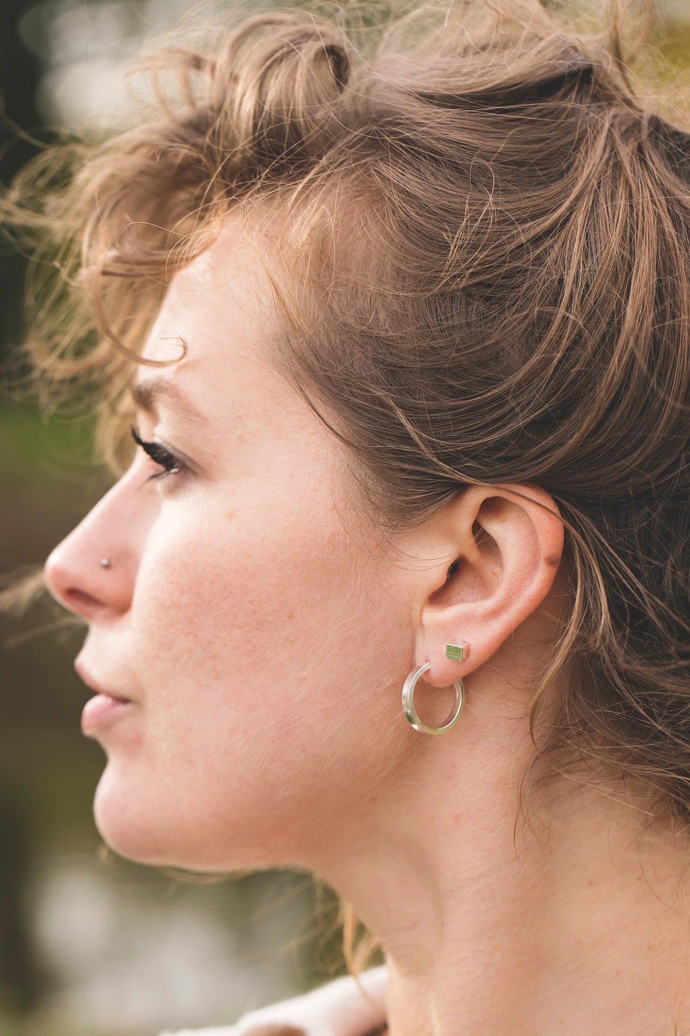 Sterling Silver Square Wire Hoop Earrings