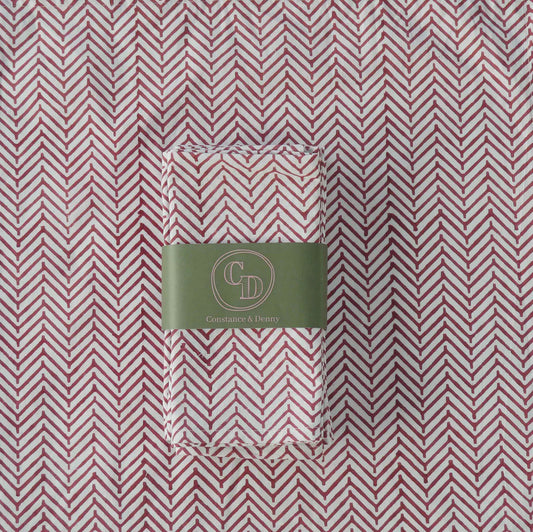 Cherry Chevron Napkin