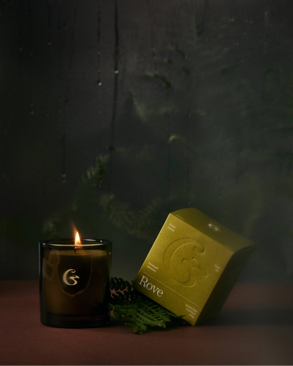 Rove Candle - Green Leaves & Earthy Woods