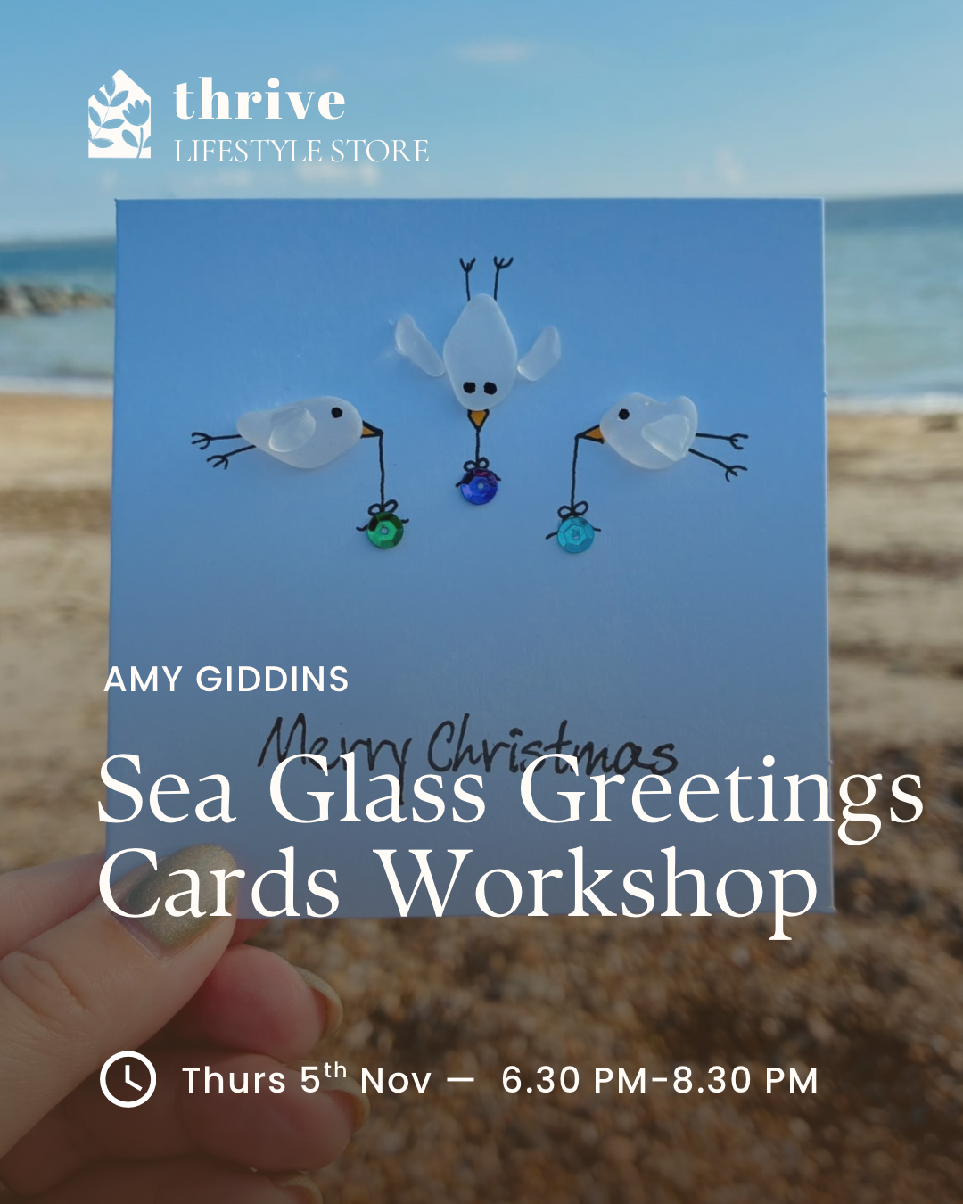 Sea Glass Greeting Cards Workshop - Thursday 5th November 18.30-20.30