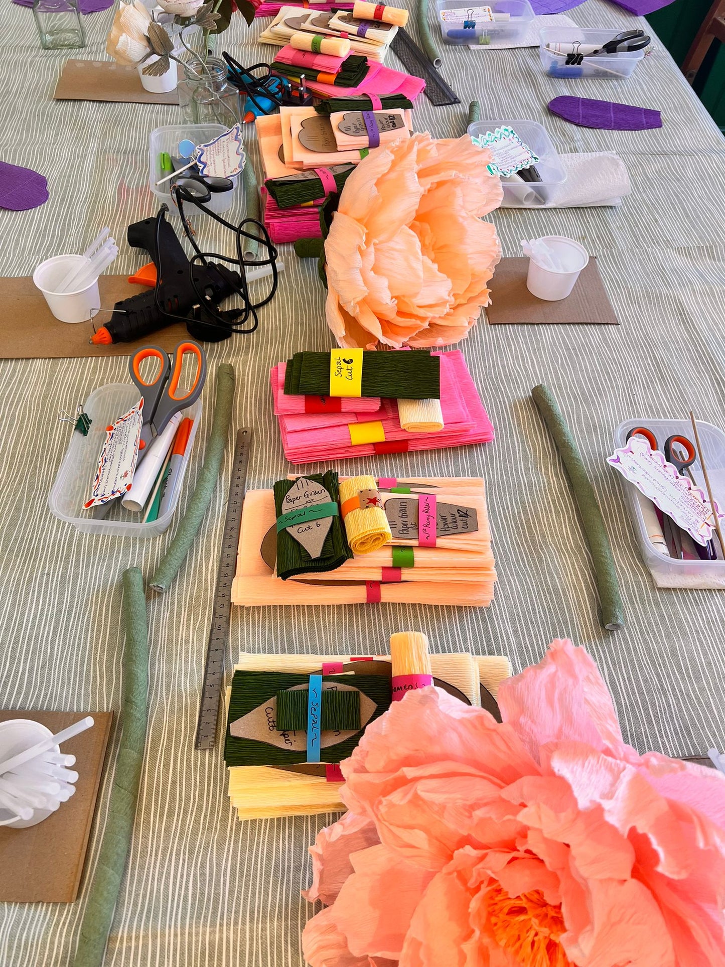 Giant Peony Flower Workshop - Sunday 16th August 10.15 - 13.00