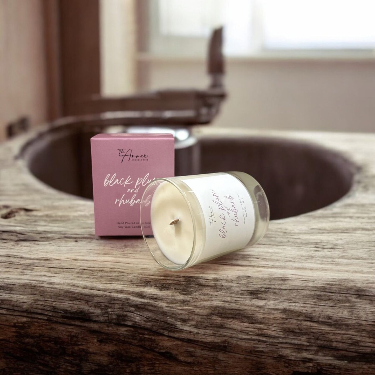 Black Plum & Rhubarb Soy Wax Candle