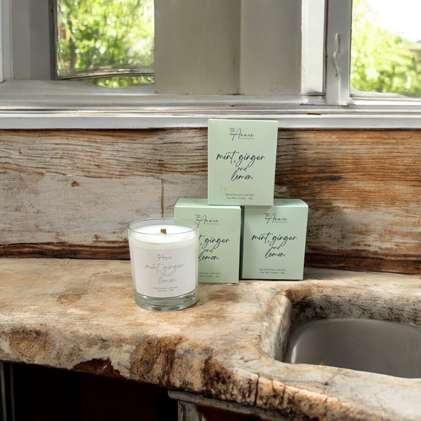 Mint, Ginger & Lemon Soy Wax Candle