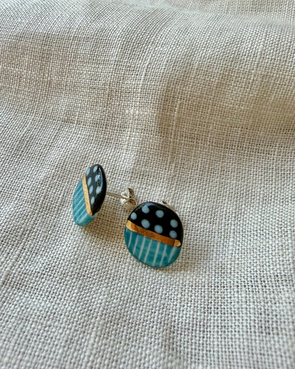 Dots & Stripes Porcelain Earrings