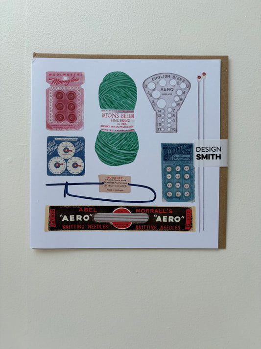 *Seconds* Knitting Greetings Card