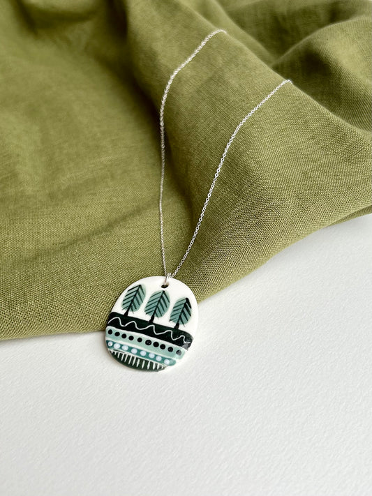 Trees Porcelain Necklace