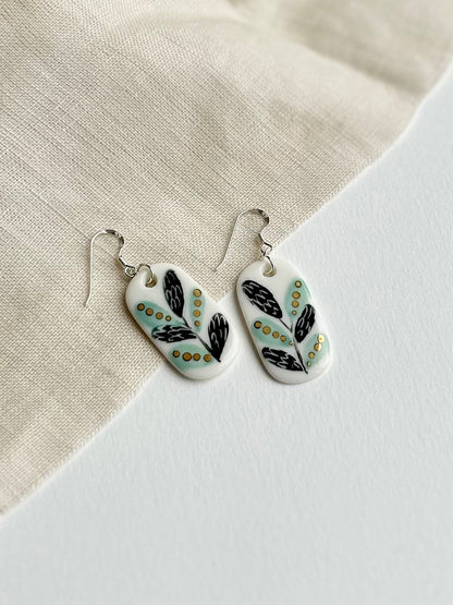 Branch Porcelain Drop Earrings