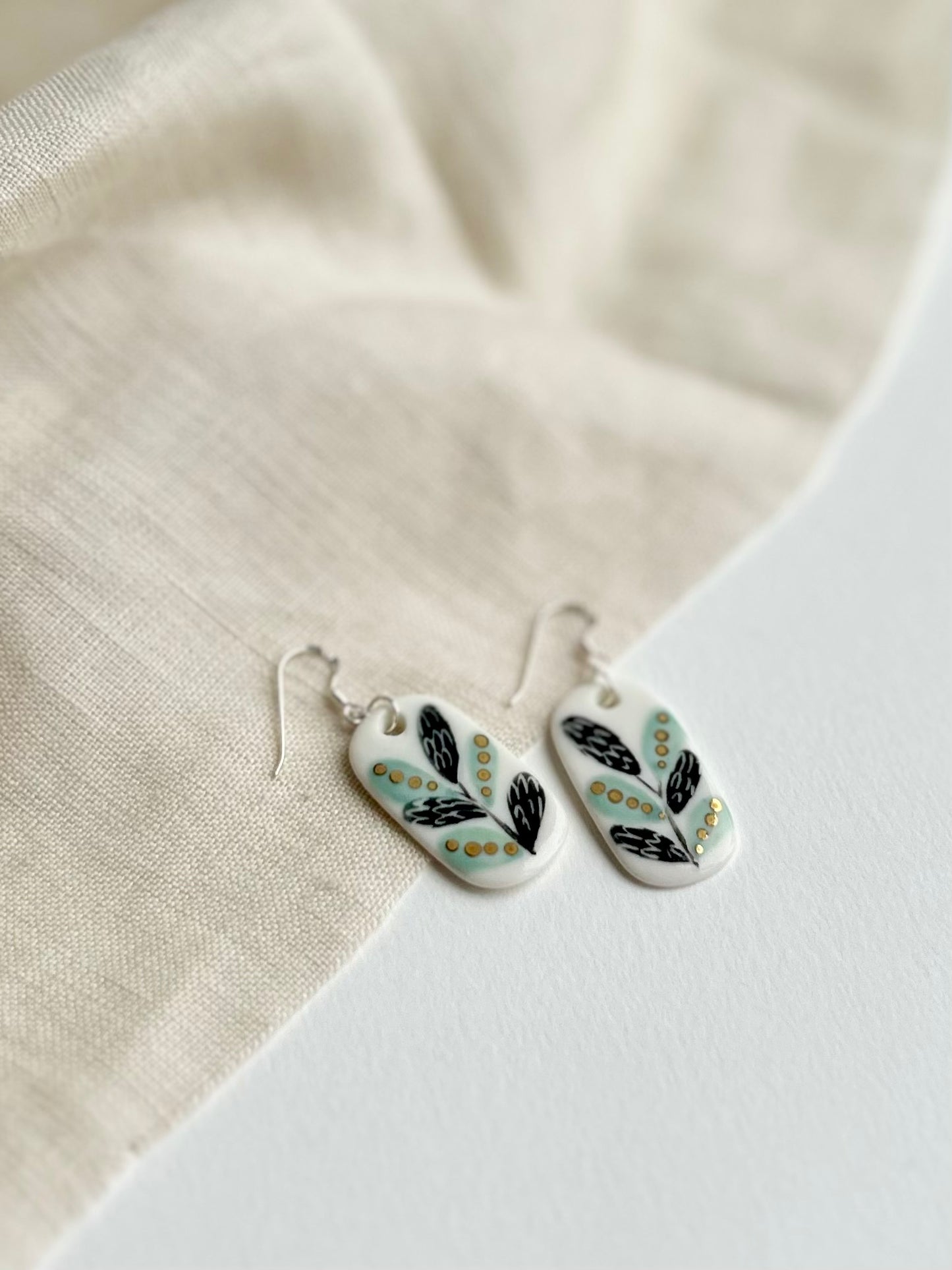 Branch Porcelain Drop Earrings