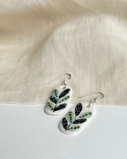 Branch Porcelain Drop Earrings